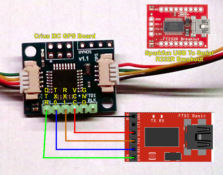 Crius I2C Nav Board - Programming By FTDI Adapter